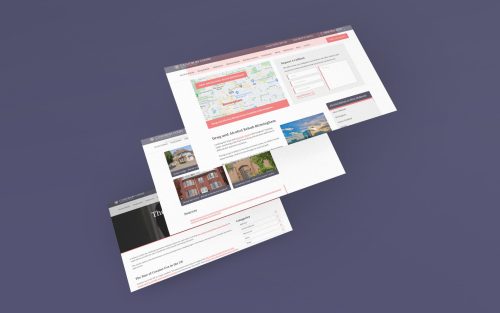Cassiobury Court on three desktop screens