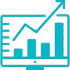 illustration of a computer showing a graph showing growth.