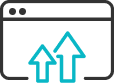 Desktop traffic increase icon