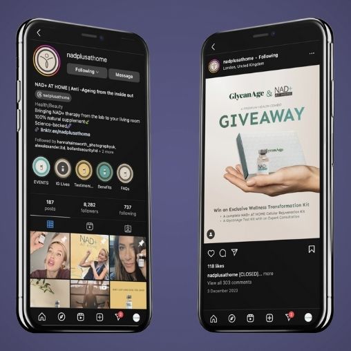 Paid social ads: NAD+ at Home